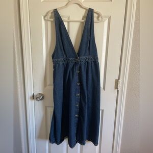 Urban Outfitters Denim Danny Plunge Dress